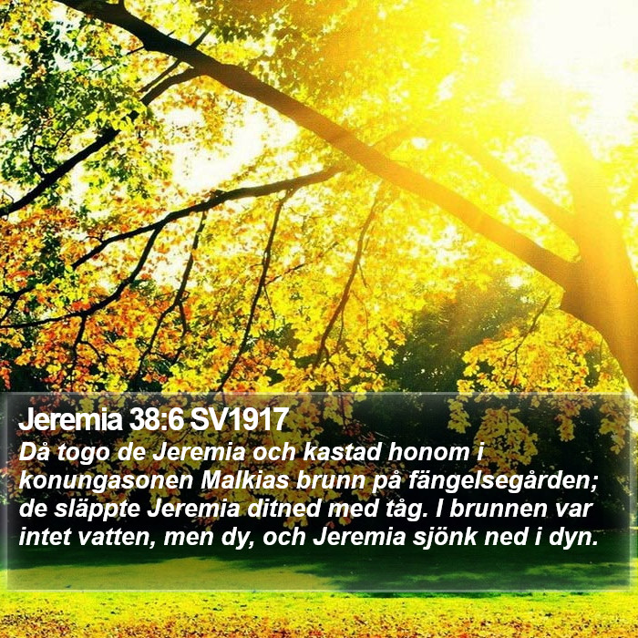 Jeremia 38:6 SV1917 Bible Study