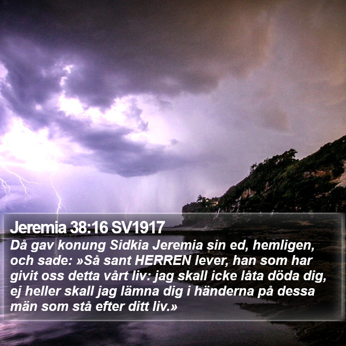 Jeremia 38:16 SV1917 Bible Study