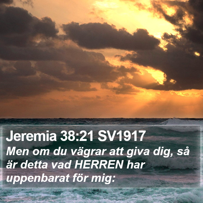 Jeremia 38:21 SV1917 Bible Study