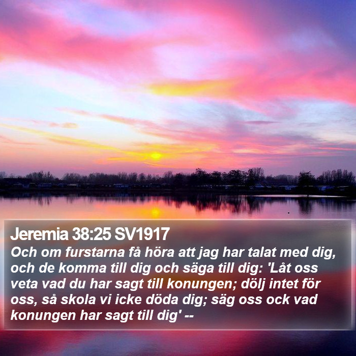 Jeremia 38:25 SV1917 Bible Study