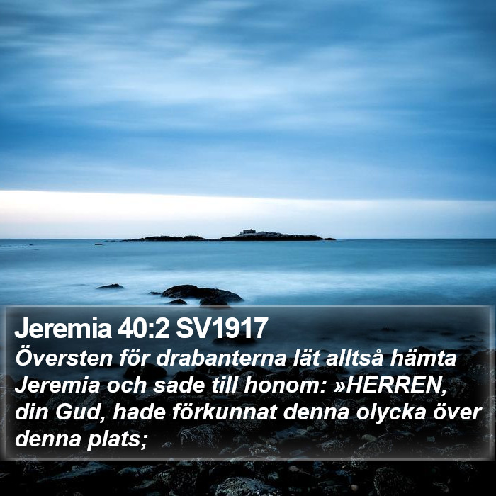 Jeremia 40:2 SV1917 Bible Study