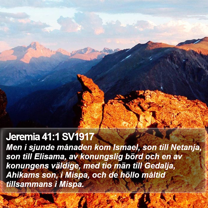 Jeremia 41:1 SV1917 Bible Study