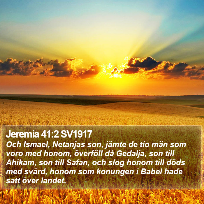 Jeremia 41:2 SV1917 Bible Study