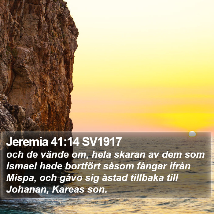 Jeremia 41:14 SV1917 Bible Study