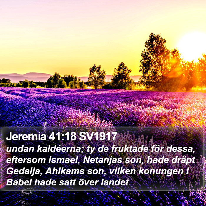 Jeremia 41:18 SV1917 Bible Study