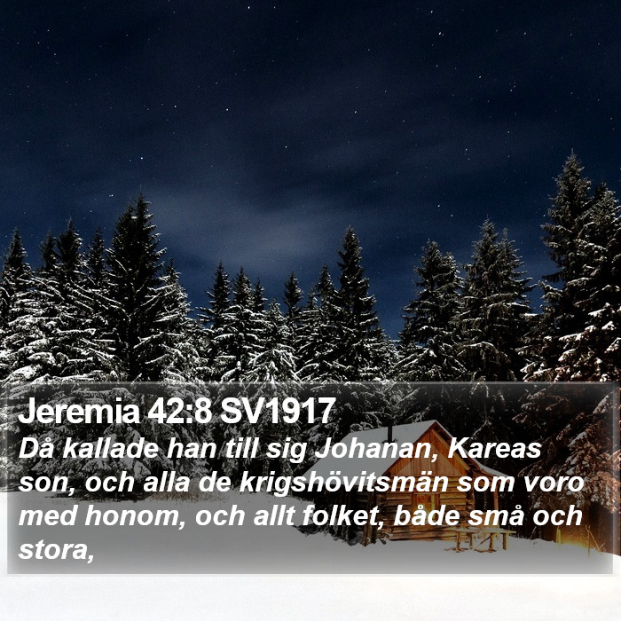 Jeremia 42:8 SV1917 Bible Study