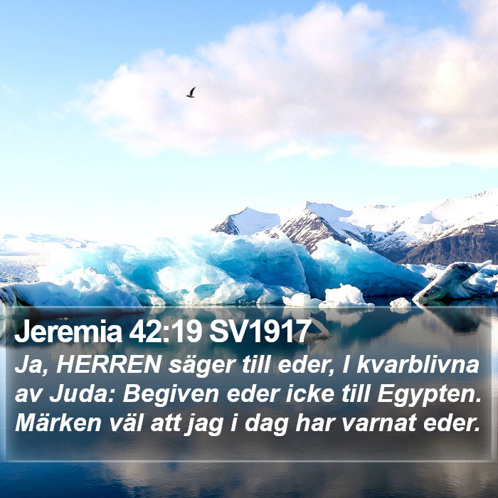 Jeremia 42:19 SV1917 Bible Study