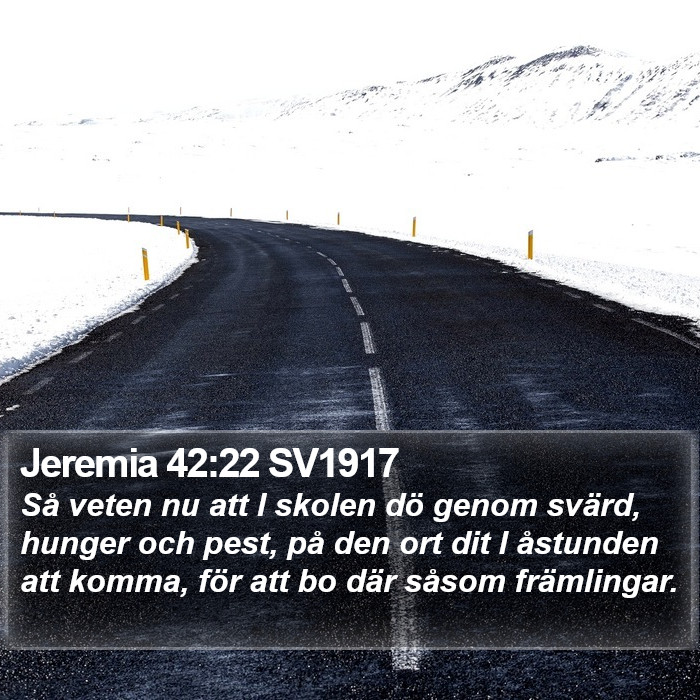 Jeremia 42:22 SV1917 Bible Study