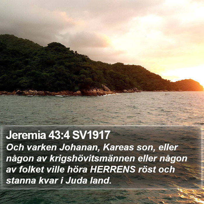 Jeremia 43:4 SV1917 Bible Study