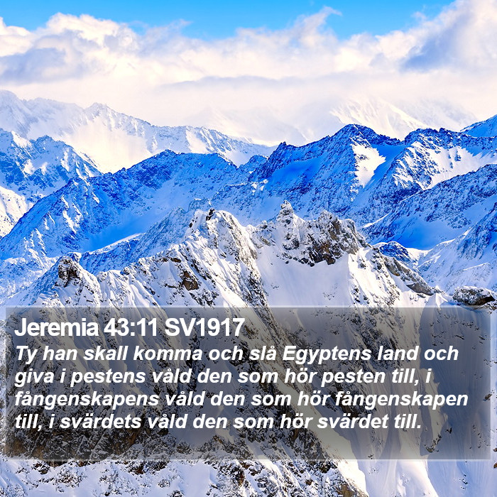 Jeremia 43:11 SV1917 Bible Study