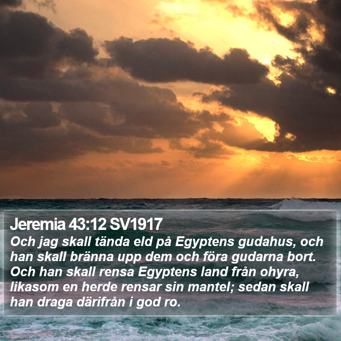 Jeremia 43:12 SV1917 Bible Study