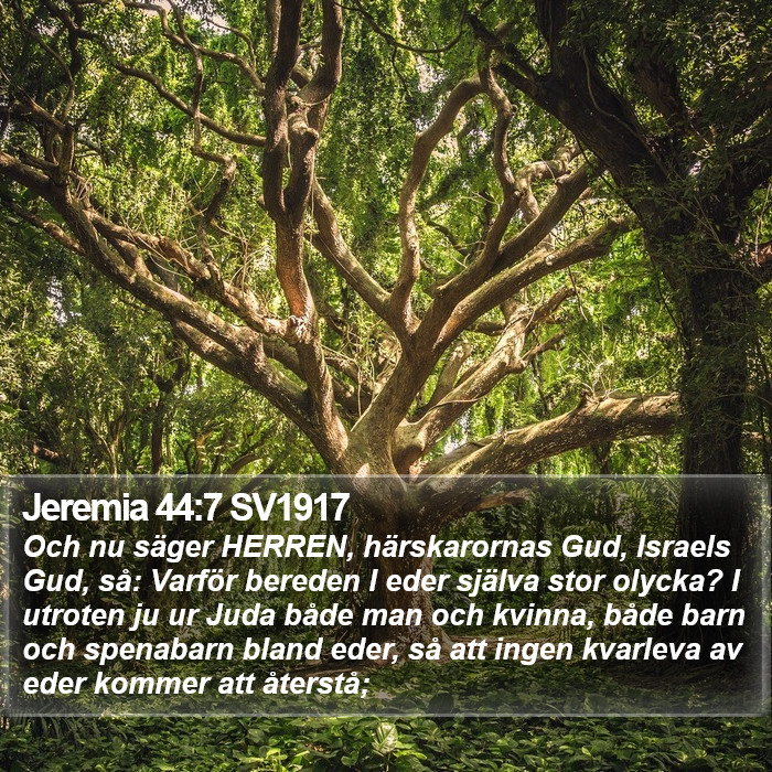 Jeremia 44:7 SV1917 Bible Study