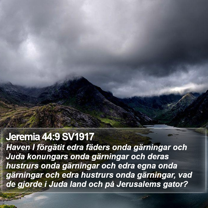 Jeremia 44:9 SV1917 Bible Study