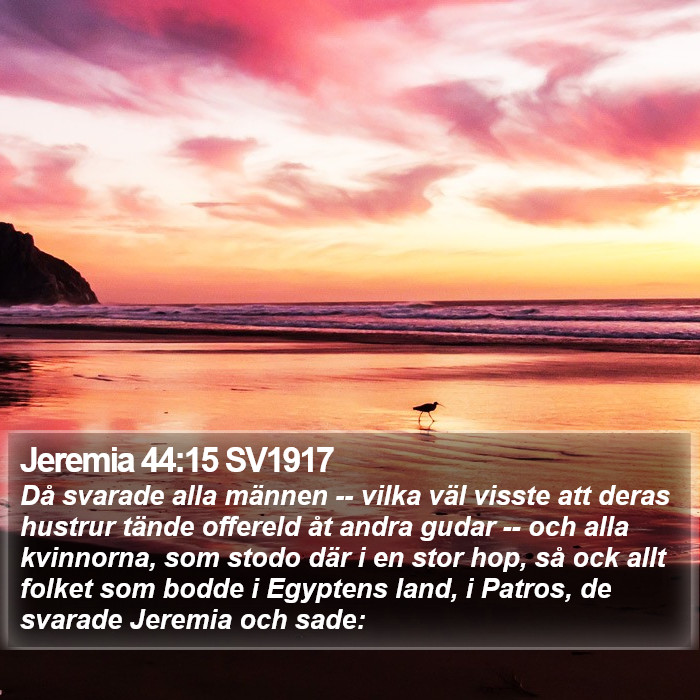 Jeremia 44:15 SV1917 Bible Study