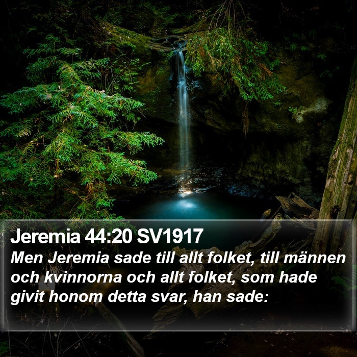 Jeremia 44:20 SV1917 Bible Study
