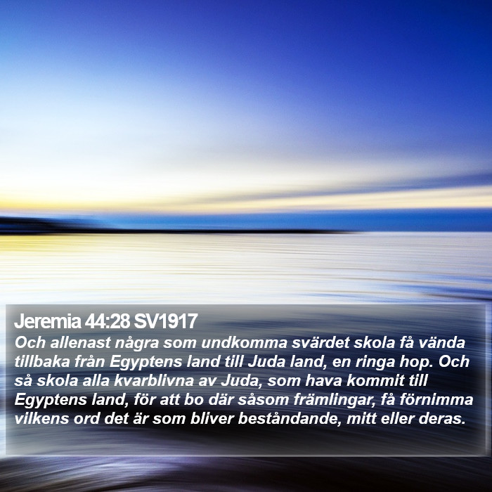 Jeremia 44:28 SV1917 Bible Study