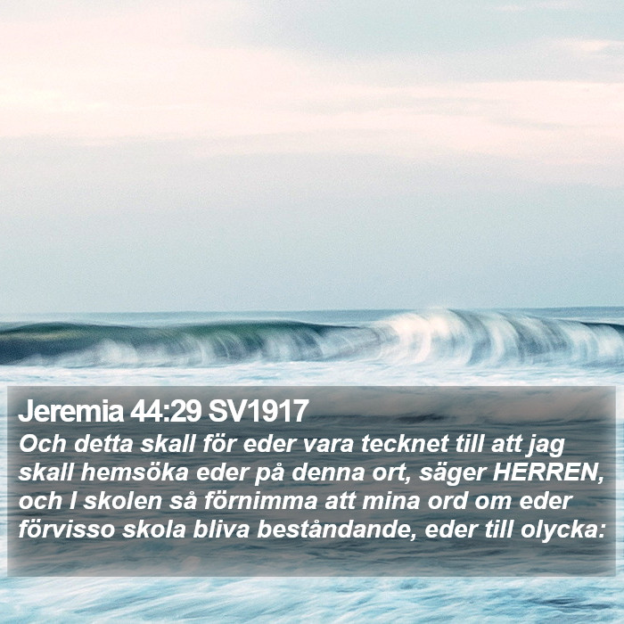 Jeremia 44:29 SV1917 Bible Study