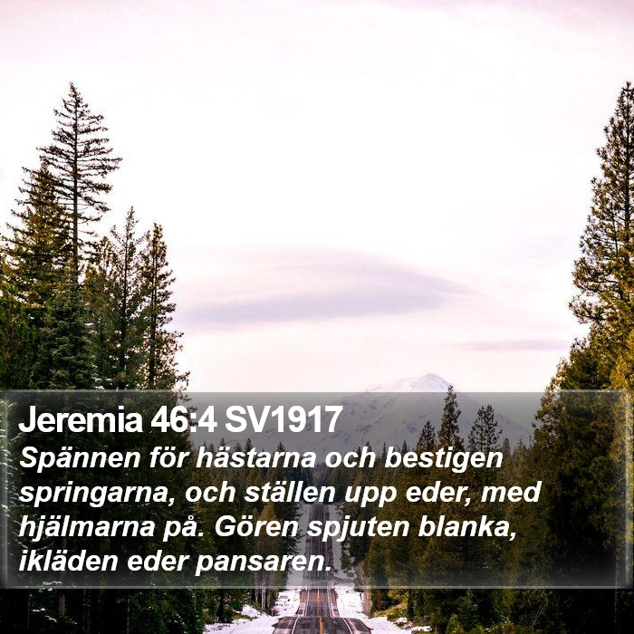 Jeremia 46:4 SV1917 Bible Study