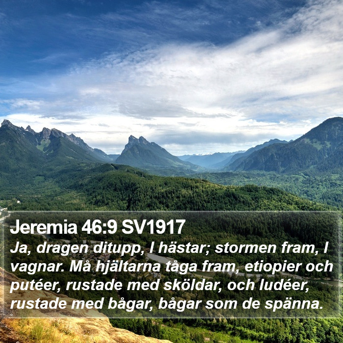 Jeremia 46:9 SV1917 Bible Study