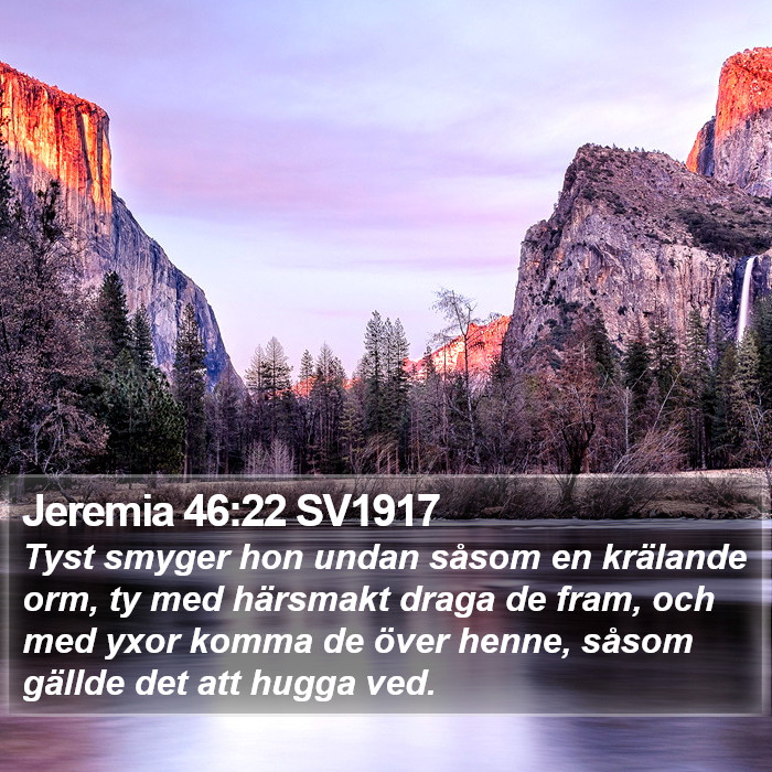 Jeremia 46:22 SV1917 Bible Study