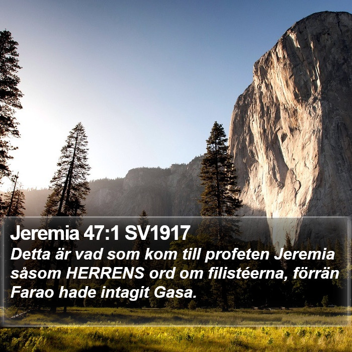 Jeremia 47:1 SV1917 Bible Study