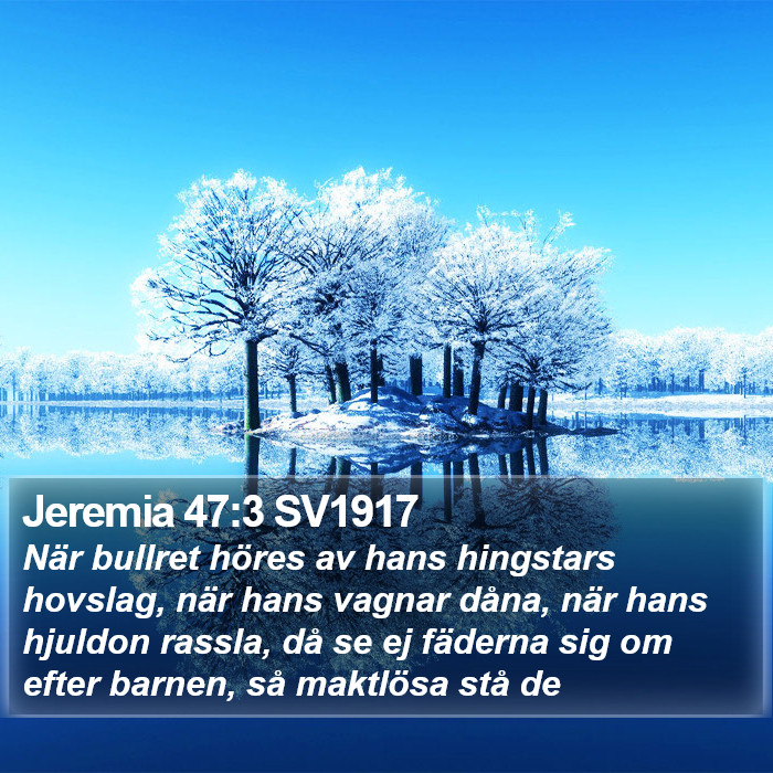 Jeremia 47:3 SV1917 Bible Study