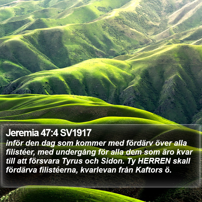 Jeremia 47:4 SV1917 Bible Study