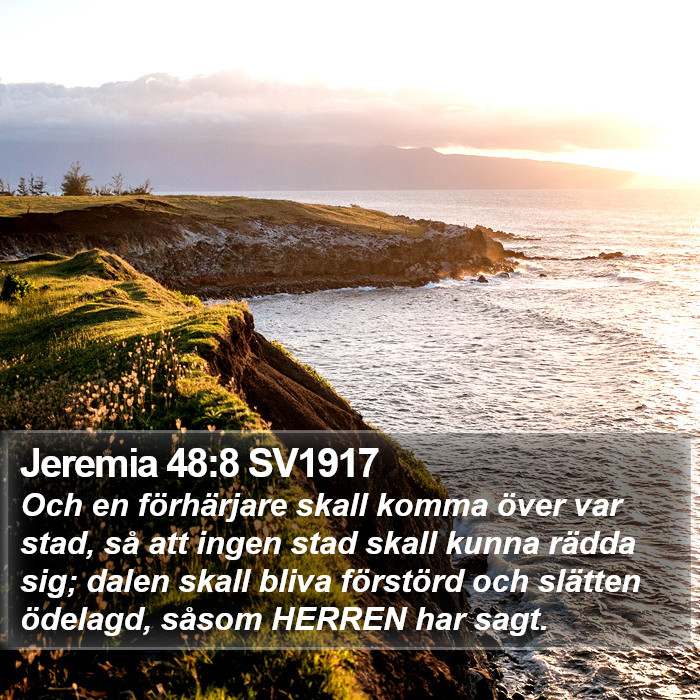 Jeremia 48:8 SV1917 Bible Study