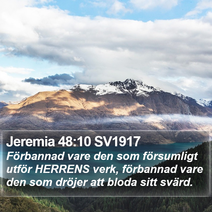 Jeremia 48:10 SV1917 Bible Study