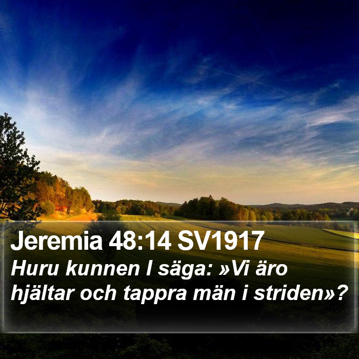 Jeremia 48:14 SV1917 Bible Study