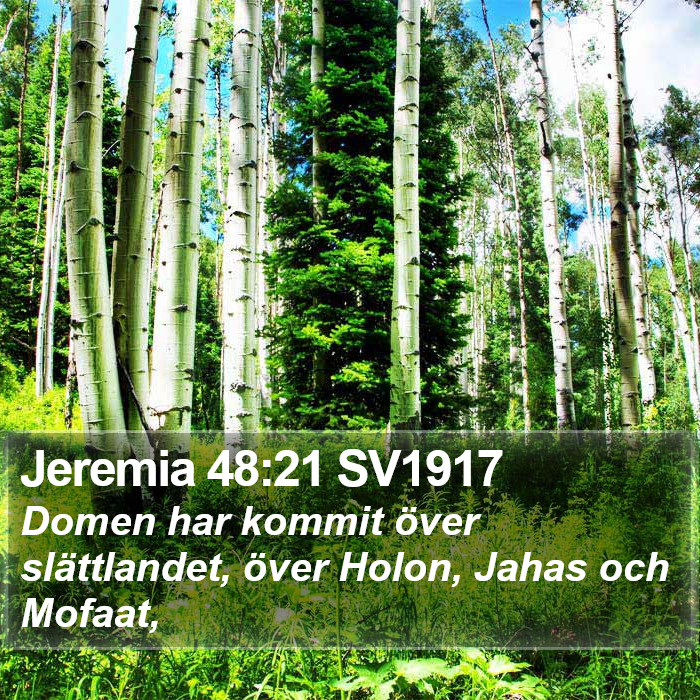 Jeremia 48:21 SV1917 Bible Study