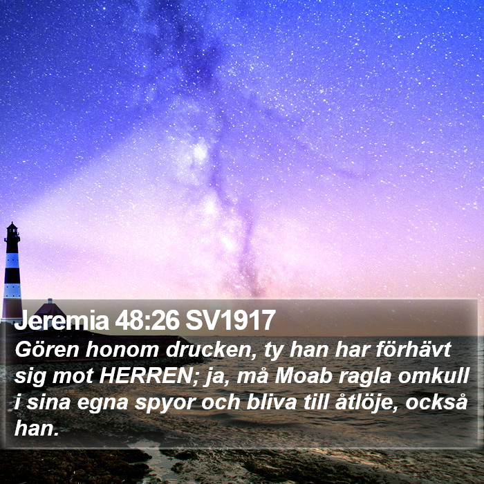 Jeremia 48:26 SV1917 Bible Study