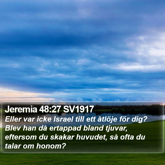 Jeremia 48:27 SV1917 Bible Study