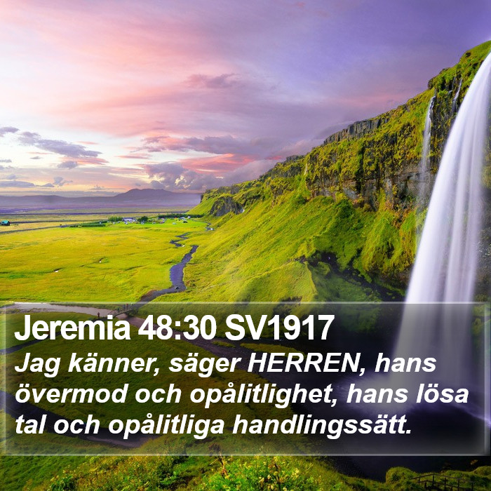 Jeremia 48:30 SV1917 Bible Study