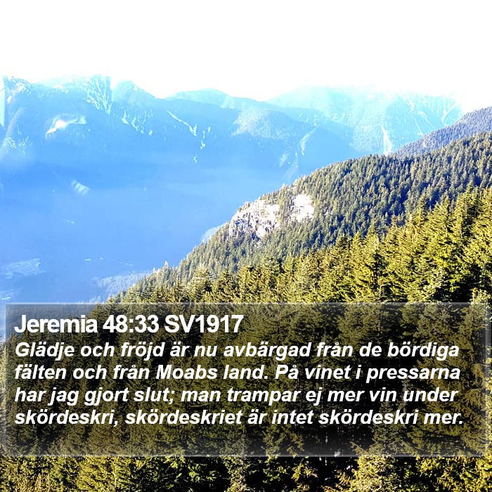 Jeremia 48:33 SV1917 Bible Study