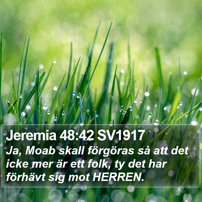 Jeremia 48:42 SV1917 Bible Study