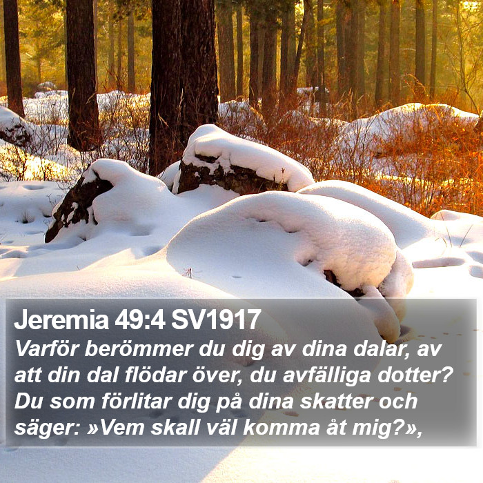 Jeremia 49:4 SV1917 Bible Study