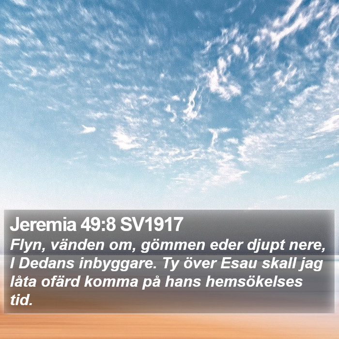 Jeremia 49:8 SV1917 Bible Study