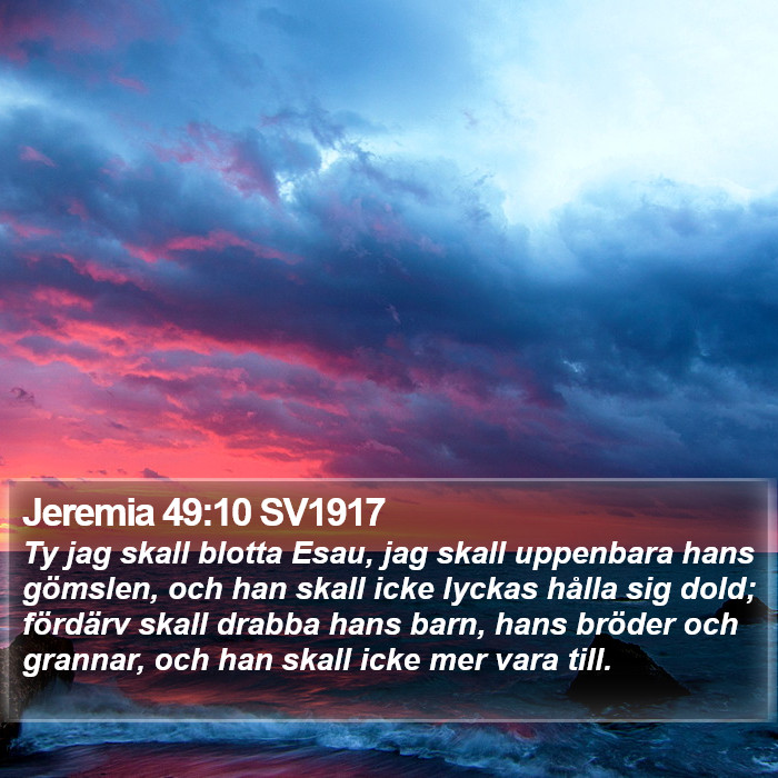 Jeremia 49:10 SV1917 Bible Study