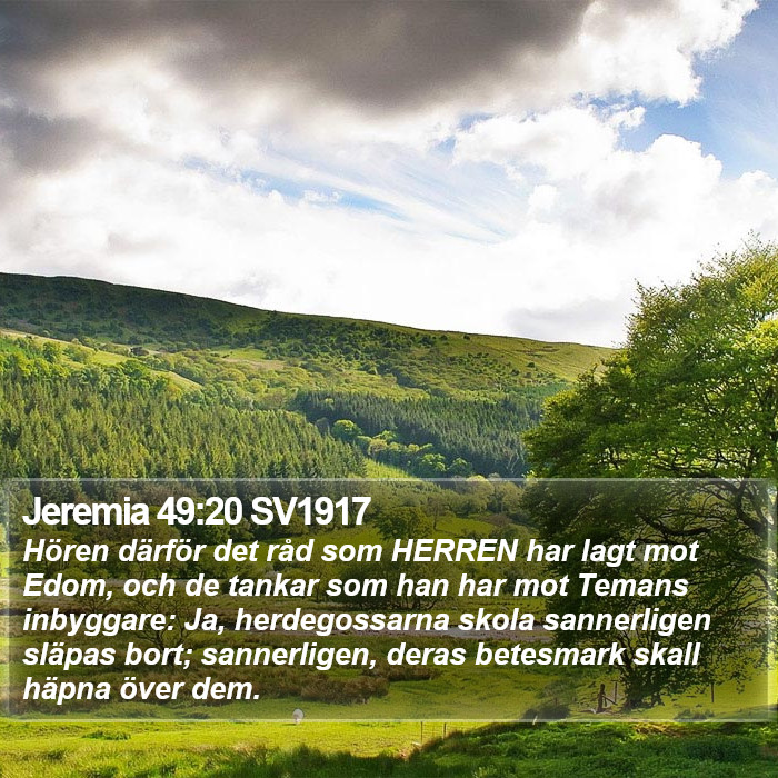 Jeremia 49:20 SV1917 Bible Study