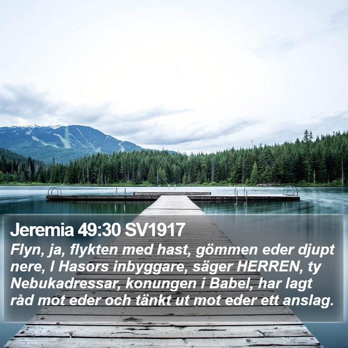 Jeremia 49:30 SV1917 Bible Study