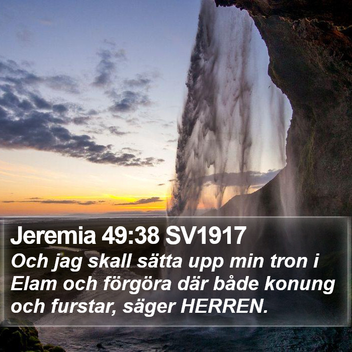 Jeremia 49:38 SV1917 Bible Study