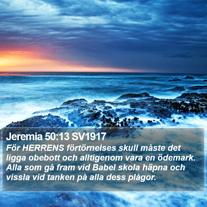 Jeremia 50:13 SV1917 Bible Study