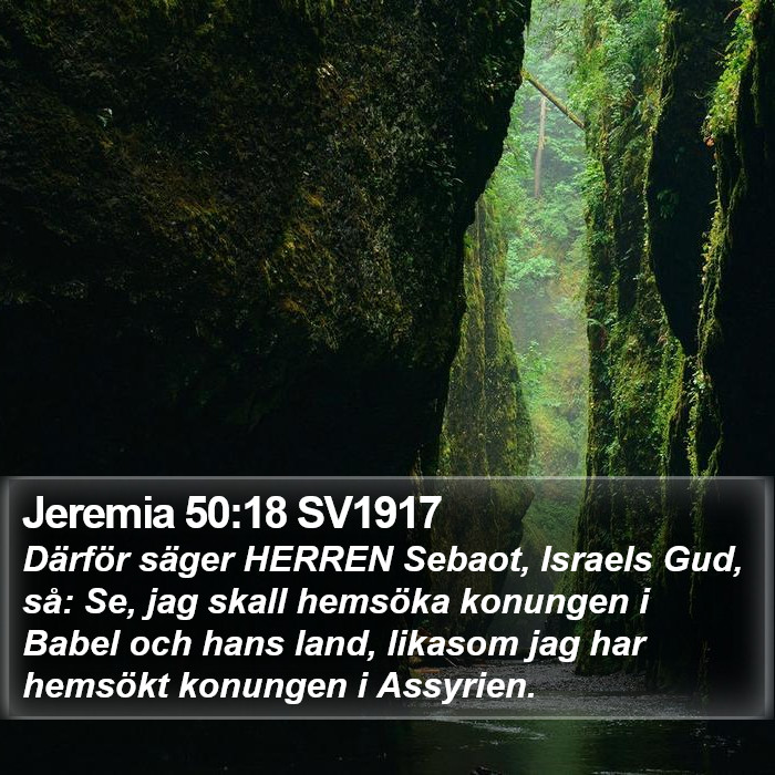 Jeremia 50:18 SV1917 Bible Study
