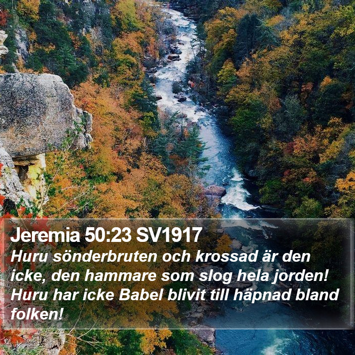 Jeremia 50:23 SV1917 Bible Study