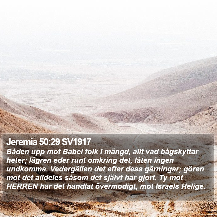 Jeremia 50:29 SV1917 Bible Study