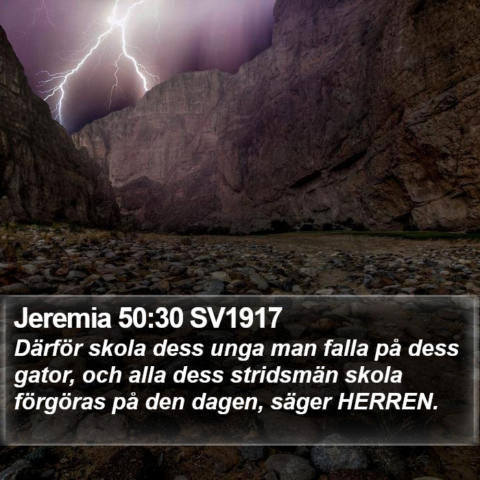 Jeremia 50:30 SV1917 Bible Study