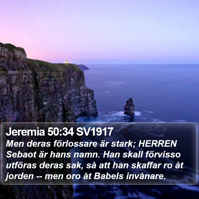 Jeremia 50:34 SV1917 Bible Study