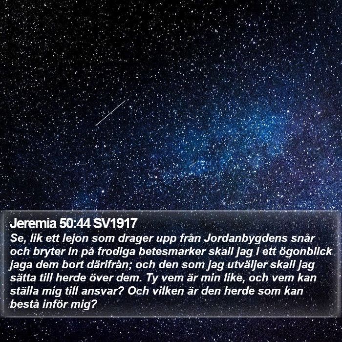 Jeremia 50:44 SV1917 Bible Study