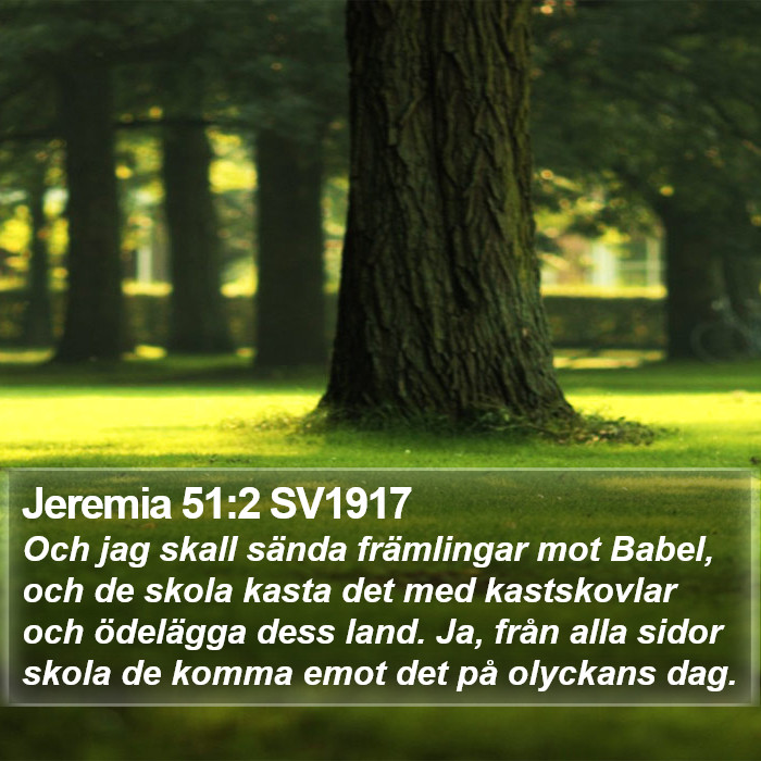 Jeremia 51:2 SV1917 Bible Study